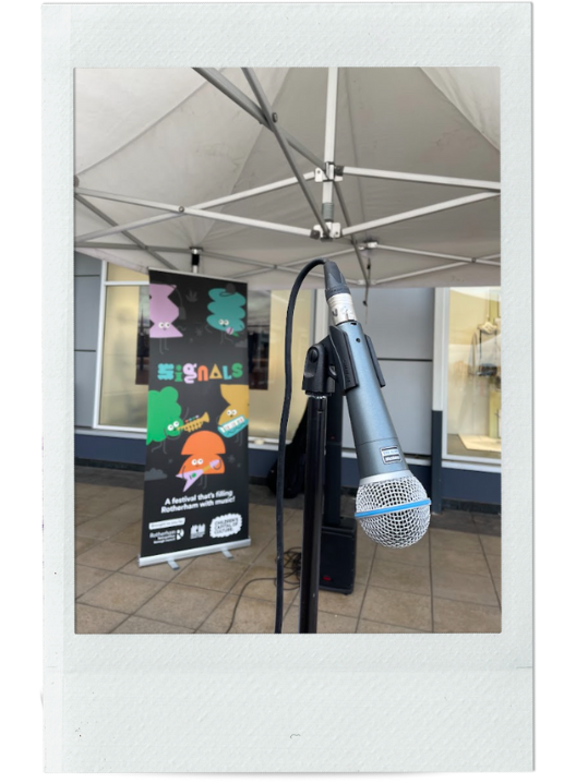 A mic stand shot at Signals 2023