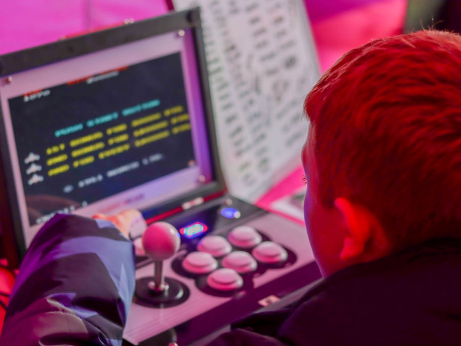 Someone programs on a computer