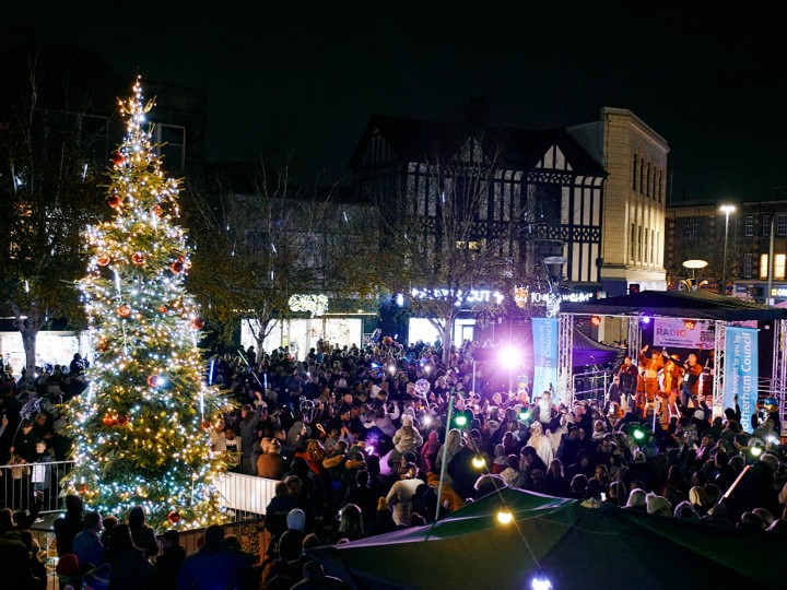 The Christmas lights in Rotherham